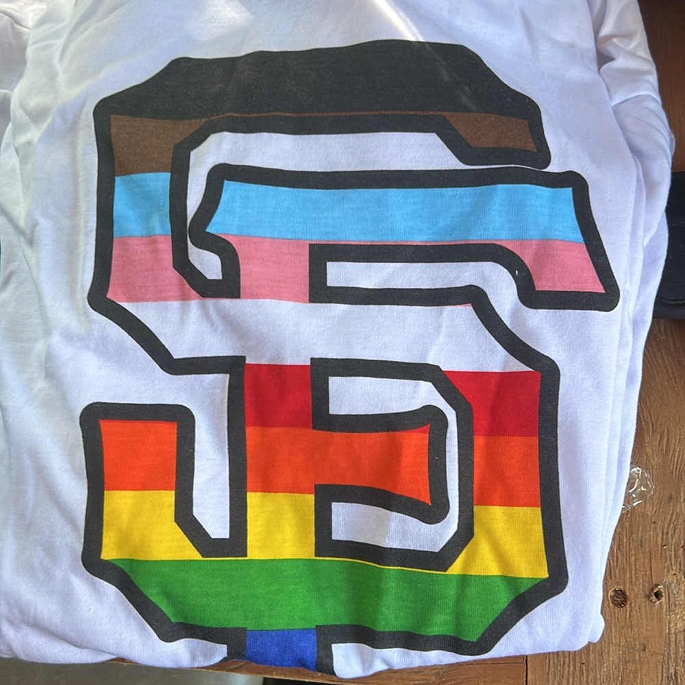 SF Giants Baseball hoodie in Pride rainbow